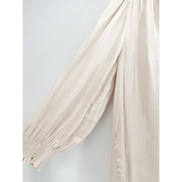 Sophie Cream Smocked Cut Current Air Blouse Sz S - Picture 4 of 10